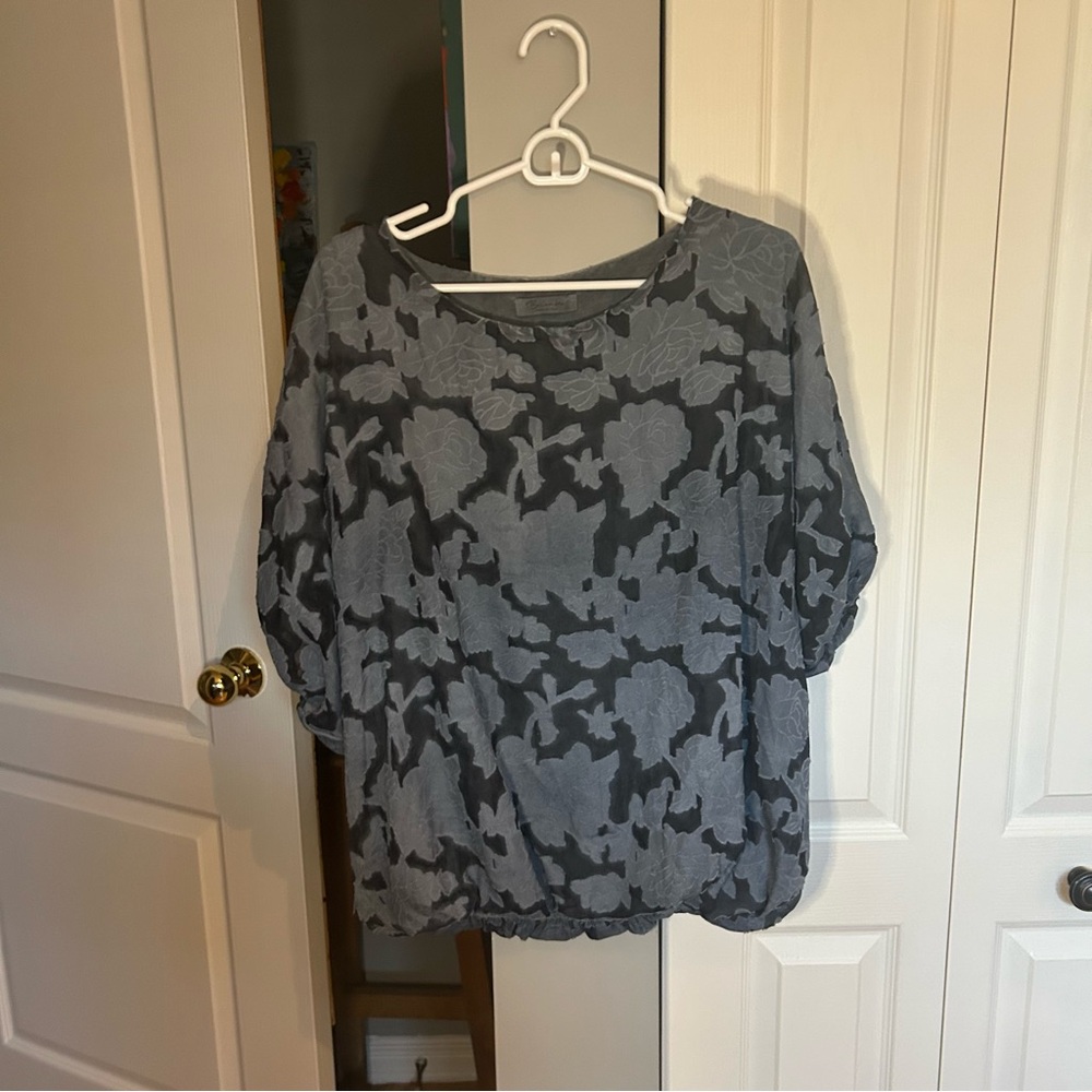Blue Floral Top